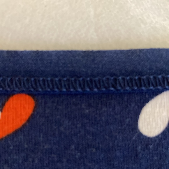 ANN TAYLOR Navy Red & White Heart Design Stretch Camisole - Size M. - Picture 9 of 12